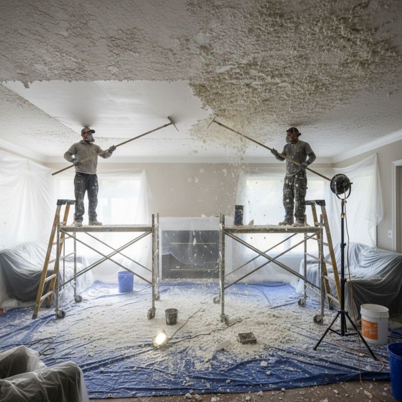 Knockdown Ceiling Removal in Denver, CO
