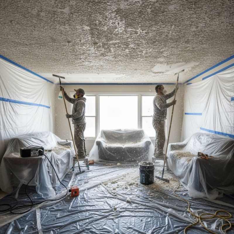 Knockdown Ceiling Removal in Kansas City, MO