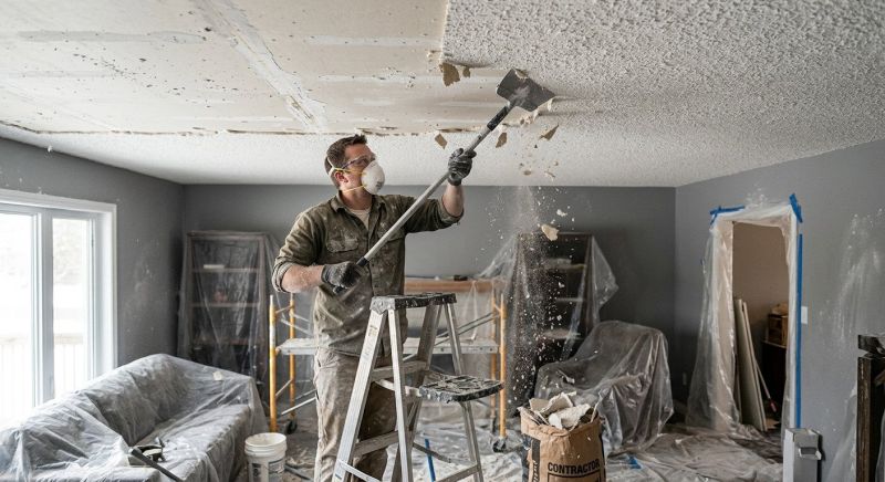 Knockdown Ceiling Removal in San Diego County, CA